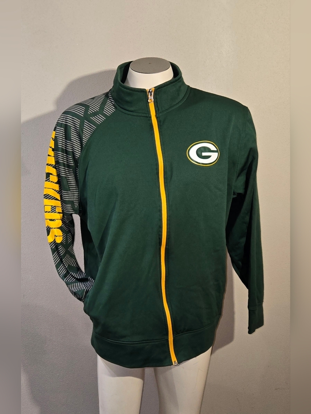 Majestic Green Bay Packers Football Full Zip Jacket Men's Size Large